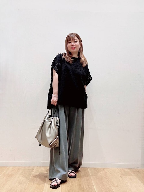 『3サイズ展開』『イージーケア』タックギャザーストレートパンツ