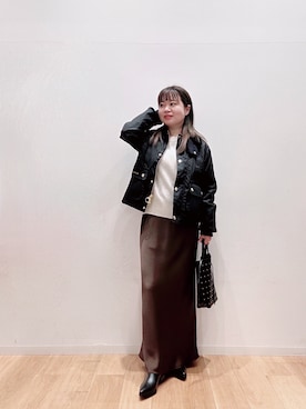 「アイテム（ブルゾン）」を使った、umechiさん（レディース・150cm）の冬コーディネート