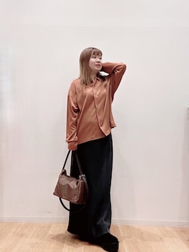 「かぐれ（カグレ）のアイテム（スカート）」を使った、umechiさん（レディース・150cm）の秋コーディネート