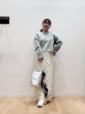 「URBAN RESEARCH（アーバンリサーチ）のアイテム（バンダナ/スカーフ）」を使った、umechiさん（レディース・150cm）の冬コーディネート