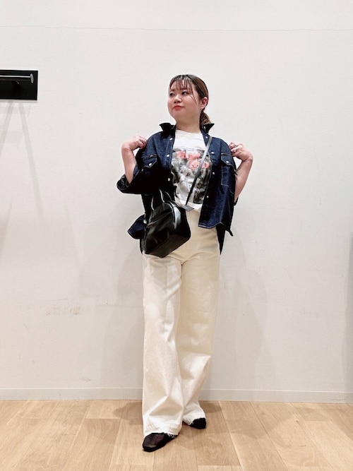 ダメージワイドデニムパンツ
