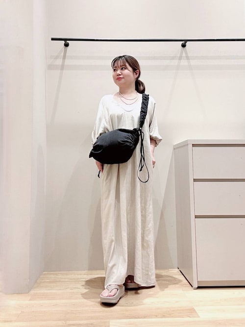 セール】リネンレーヨンUネックワンピース（ワンピース）｜URBAN