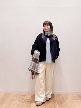 「アイテム（スリッポン）」を使った、umechiさん（レディース・150cm）の冬コーディネート