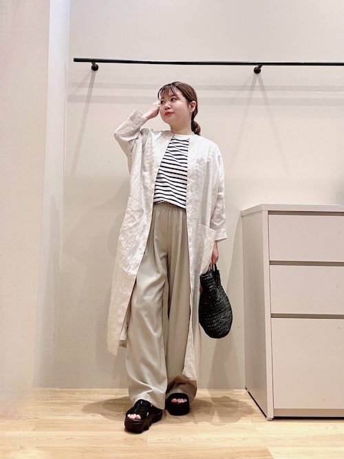 2サイズ展開』『イージーケア』タックギャザーストレートパンツ