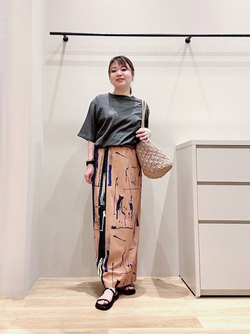 スペイン★Sfer★視線感じる モダンアート映え 注目スカート SALE】Layered A-line Skirt