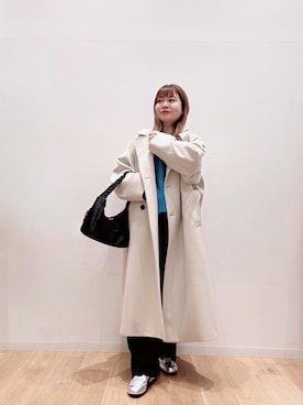 「アイテム（チェスターコート）」を使った、umechiさん（レディース・150cm）の秋コーディネート