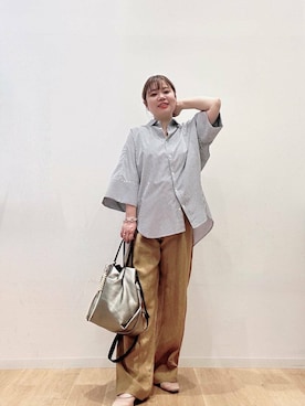 「アイテム（財布/小物、ホワイト系）」を使った、umechizuさん（レディース・150cm）の夏コーディネート