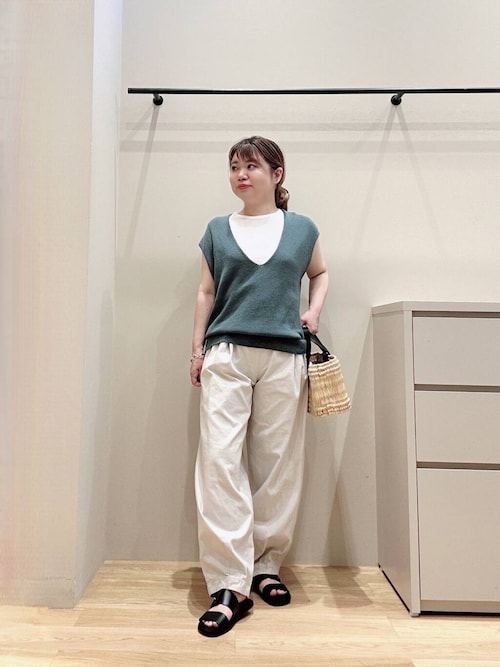 かぐれ（カグレ）の「リネンコットンニットベスト（ニット
