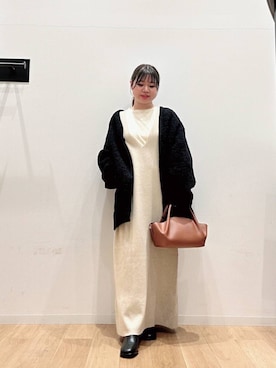 ループヤーンウールコクーンコートを使った人気ファッション