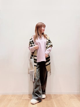 「アイテム（サンダル）」を使った、umechiさん（レディース・150cm）の秋コーディネート