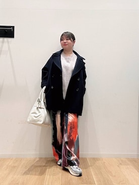 「アイテム（ピーコート）」を使った、umechiさん（レディース・150cm）の冬コーディネート