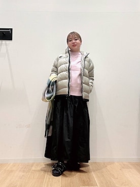 「URBAN RESEARCH（アーバンリサーチ）のアイテム（ストール/ショール）」を使った、umechiさん（レディース・150cm）の冬コーディネート