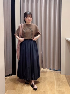 「URBAN RESEARCH（アーバンリサーチ）のBONGUSTA　NARAM TOTEBAG（トートバッグ、イエロー系）」を使った、umechiさん（レディース・150cm）の春コーディネート