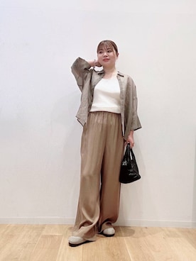 「URBANRESEARCH」｜「アイテム（キャミソール）」を使った、umechizuさん（レディース・150cm）の夏コーディネート