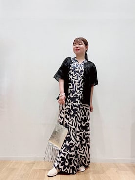 「アイテム（バレエシューズ、ベージュ系）」を使った、umechizuさん（レディース・150cm）の夏コーディネート