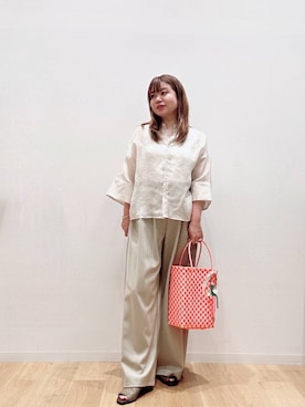 「URBANRESEARCH」｜「アイテム（サンダル）」を使った、umechizuさん（レディース・150cm）の夏コーディネート