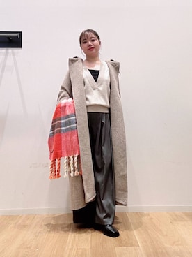 「アイテム（マフラー）」を使った、umechiさん（レディース・150cm）の秋コーディネート