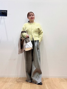 「アイテム（ストール/ショール）」を使った、umechiさん（レディース・150cm）の秋コーディネート