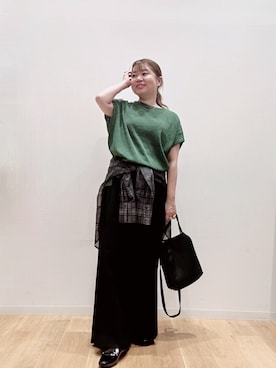 「アイテム（ローファー）」を使った、umechizuさん（レディース・150cm）の夏コーディネート
