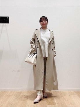 「卒業式」｜「アイテム（トレンチコート）」を使った、umechiさん（レディース・150cm）の冬コーディネート