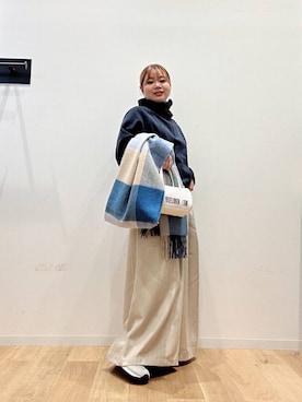 「アイテム（マフラー）」を使った、umechiさん（レディース・150cm）の秋コーディネート
