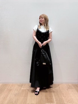 「URBAN RESEARCH（アーバンリサーチ）のパデッドストラップサンダル（サンダル、ブラック系）」を使った、umechiさん（レディース・150cm）の夏コーディネート