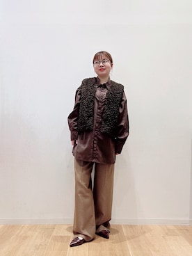 「URBAN RESEARCH（アーバンリサーチ）のスエードライクルーズシャツ（シャツ/ブラウス）」を使った、umechiさん（レディース・150cm）の秋コーディネート