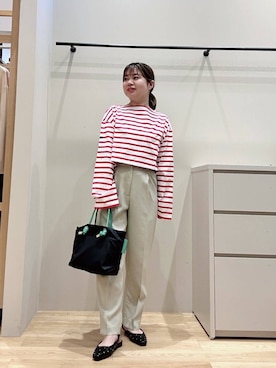 「URBAN RESEARCH（アーバンリサーチ）の『3サイズ展開』タックテーパードパンツ（その他パンツ）」を使った、umechiさん（レディース・150cm）の冬コーディネート