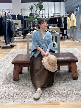 「URBAN RESEARCH（アーバンリサーチ）のBIRKENSTOCK　Boston LEVE（サンダル、ベージュ系）」を使った、umechiさん（レディース・150cm）の春コーディネート