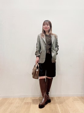 「アイテム（シューズ）」を使った、umechiさん（レディース・150cm）の秋コーディネート