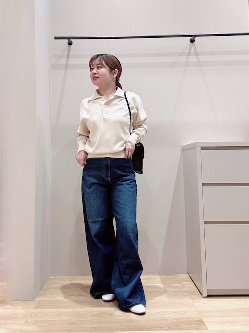 URBAN RESEARCH ニット セーター スウェットライクシャツカラー