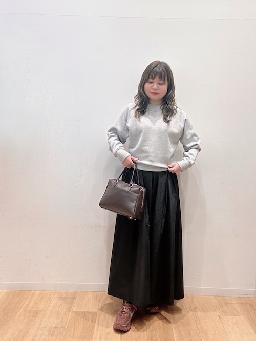 サイドギャザーボリュームスカート ブラック ETRÉ TOKYO｜サイドギャザーボリュームスカート