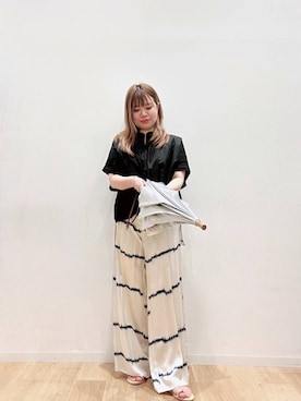 「URBANRESEARCH」｜「アイテム（サンダル）」を使った、umechizuさん（レディース・150cm）の夏コーディネート