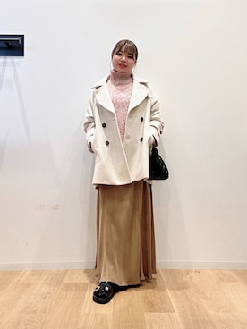 「アイテム（ピーコート）」を使った、umechiさん（レディース・150cm）の秋コーディネート