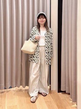 「URBAN RESEARCH（アーバンリサーチ）のWAXMAN BROTHERS　PIJAMA SHIRTS（シャツ/ブラウス、ホワイト系）」を使った、umechiさん（レディース・150cm）の春コーディネート