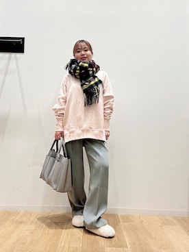 「アイテム（マフラー）」を使った、umechiさん（レディース・150cm）の秋コーディネート