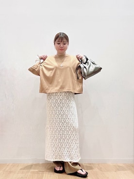 「URBAN RESEARCH DOORS（アーバンリサーチドアーズ）の『UVカット/接触冷感/吸水速乾』ドライタッチリラックスパンツ（その他パンツ）」を使った、umechiさん（レディース・150cm）の夏コーディネート