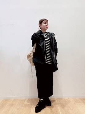 「アイテム（マウンテンパーカー）」を使った、umechiさん（レディース・150cm）の秋コーディネート