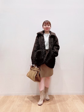 umechiさん（骨格ナチュラル・レディース・150cm）の冬コーディネート