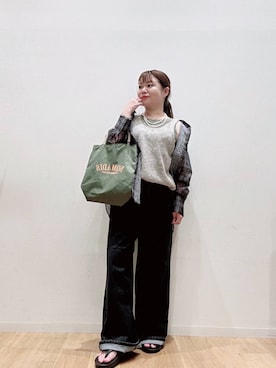 「URBAN RESEARCH（アーバンリサーチ）のアイテム（タンクトップ）」を使った、umechiさん（レディース・150cm）の夏コーディネート