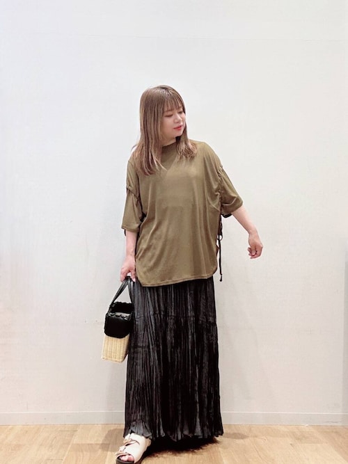 string sheer dolman  tee