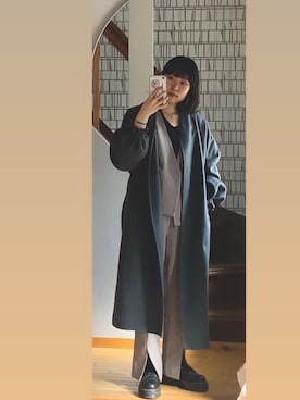 「Kastane（カスタネ）のアイテム（ノーカラージャケット）」を使った、yasuka0823さん（レディース・157cm）の春コーディネート