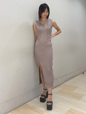「SPIRALGIRL（スパイラルガール）のアイテム（ワンピース/ドレス）」を使った、risaさん（レディース・161cm）の夏コーディネート