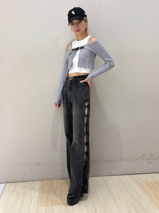 SPIRALGIRL（スパイラルガール）の「サイドオーバルホールデニム