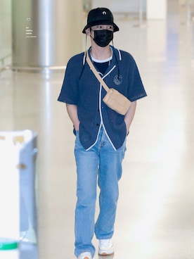 「JW Anderson（ジェイダブリューアンダーソン）のアイテム（スニーカー）」を使った、favoutiftsさん（メンズ・177cm）の夏コーディネート
