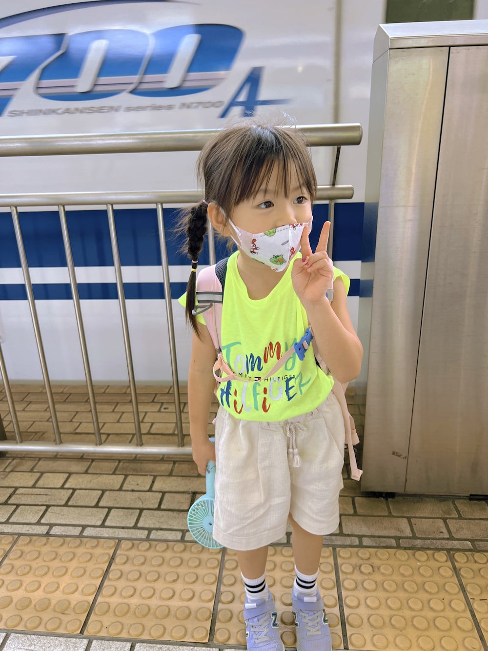 「旅行、ショートパンツ」｜「BRANSHESの【爽パン】タックショートパンツ（その他パンツ、ホワイト系）」を使った、ゆーさん（キッズ・110cm）の夏コーディネートの1枚目の写真