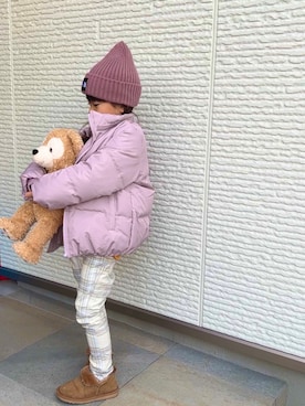 「BRANSHES（ブランシェス）のアイテム（ブルゾン）」を使った、ゆーさん（キッズ・110cm）の冬コーディネート