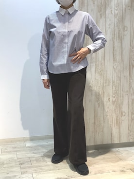 「アイテム（ビジネスシャツ）」を使った、BRICK HOUSE by Tokyo Shirts 博多ゆめタウン店さん（レディース・164cm）の冬コーディネート