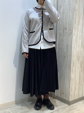 「TOKYO SHIRTS（トウキョウシャツ）のアイテム（ニット/セーター）」を使った、BRICK HOUSE by Tokyo Shirts 博多ゆめタウン店さん（レディース・160cm）の春コーディネート