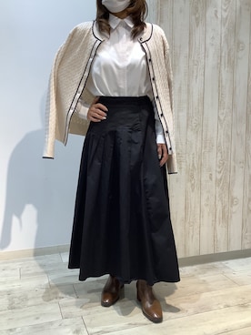 「アイテム（ビジネスシャツ）」を使った、BRICK HOUSE by Tokyo Shirts 博多ゆめタウン店さん（レディース・152cm）の冬コーディネート